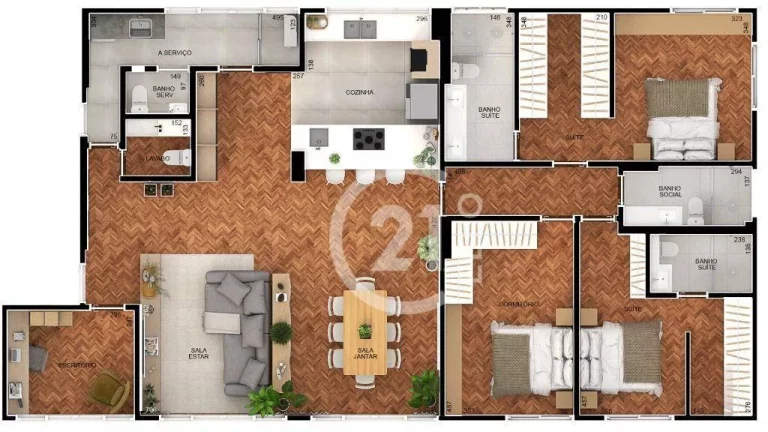 Imagem Apartamento com 3 quartos à venda no Jardim América - SP