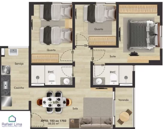 Apartamento 2 e 3 quartos 2 Quartos Recife - PE - Jardim São Paulo