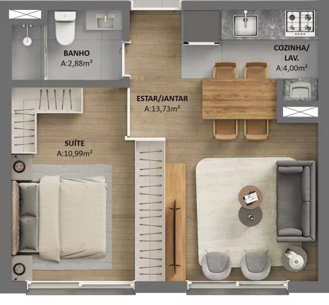 Imagem Cobertura com 2 Quartos à Venda, 103 m² em Rio Branco - Porto Alegre