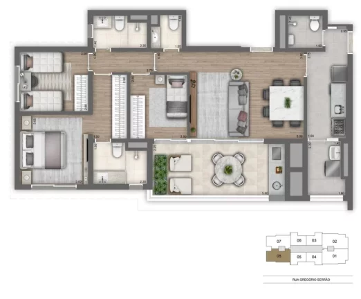 Imagem Luxuoso apartamento de 3 quartos na Vila Mariana, São Paulo-SP! Com 3 suítes, 4 banheiros, 2 vagas de garagem e 131,00 m² de área.