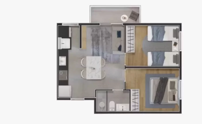 Imagem Apartamento à venda em Diadema-SP, bairro Conceição! 2 quartos, 1 banheiro, 1 vaga de garagem. 46,00 m² de área. Minha Casa Minha Vida - Green Park Residence.