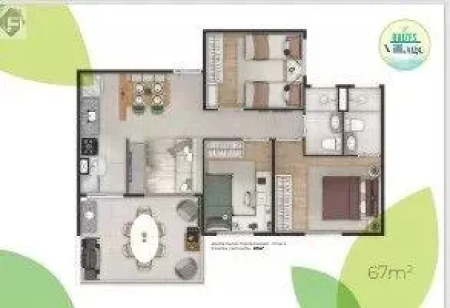 Imagem Apartamento à venda em Cotia, com 2 quartos, 58m2
