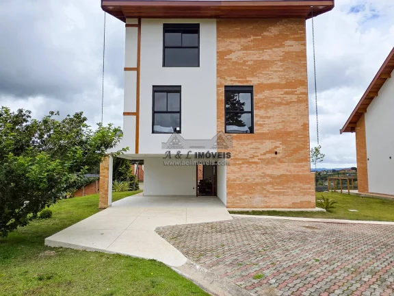 Imagem Casa em condomínio Campos do Jordão 4 suítes vista e porteira fechada