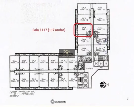 Imagem LOCAÇÃO VILA ANDRADE SALA COMERCIAL 42,00 M 1 BANHEIRO PRIVATIVO VARANDA LUZ NATURAL 1 VAGAS DE GARAGEM PRÓXIMO SHOPPING JARDIM SUL