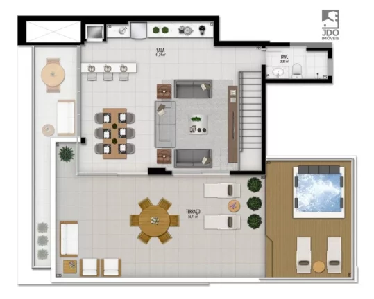 Imagem Cobertura Duplex a Venda no bairro Cabral - Curitiba, PR