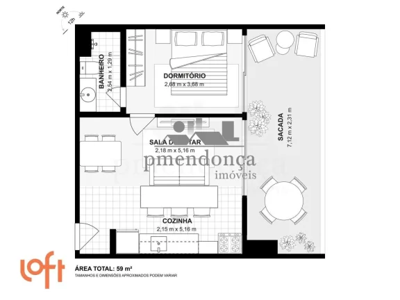 Imagem Apartamento a venda em Pinheiros com 57m², 1 suíte e 1 vaga.