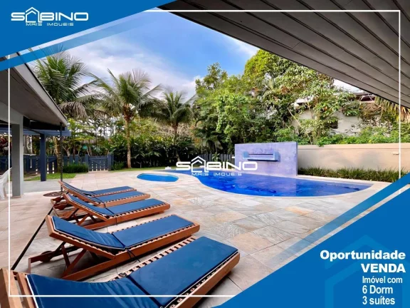 Imagem Casa à Venda, com 6 dormitórios 3 suítes 400m² de área e 636m² de terreno, na Riviera de São Lourenço Bertioga SP