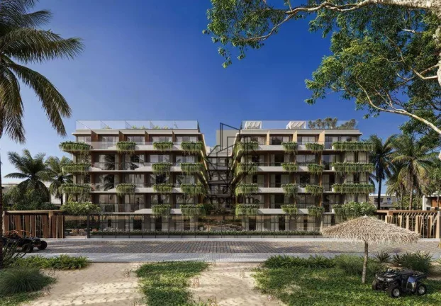 Imagem Flats Studio na cobertura Duplex com área privativa e vista à beira mar da praia de Poço - FL0749