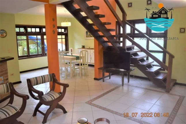 Imagem Aluguel Anual em Juquehy - Casa em condomínio, 03 quartos, sendo 01 suíte, varanda, churrasqueira, piscina a 200 metros da praia | Juquehy Imobiliária