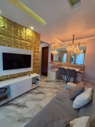 Imagem Apartamento com 2 dormitórios à venda, 66 m² por R$ 480.000 - Guilhermina - Praia Grande/SP