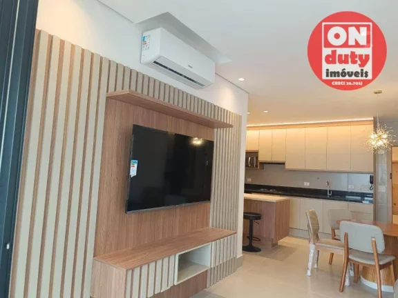 Imagem Apartamento mobiliado com 2 dormitórios à venda, 75 m² por R$ 1.250.000 - José Menino - Santos/SP