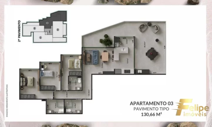 Imagem FRENTE A PRAIA DOS NAMORADOS EM IRIRI - Apartamento com TRÊS quartos com suíte.