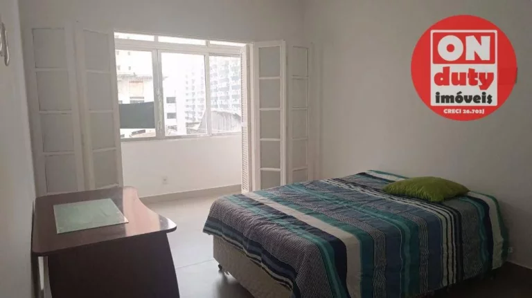 Imagem Apartamento com 3 quartos para alugar, 89 m² por R$ 4.600/mês - Gonzaga - Santos/SP