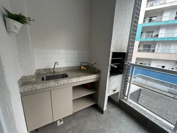Imagem APARTAMENTO PRAIA GRANDE com 2 dormitórios sendo 1 suíte,1 vaga de garagem, varanda gourmet com churrasqueira