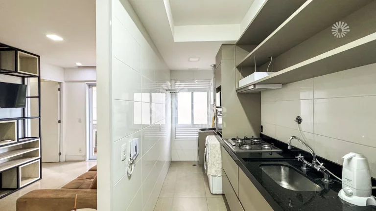 Imagem Apartamento mobiliado para alugar com 1 suíte e 1 vaga 49m² - R$5.172,00 pacote Alphaville - Barueri/SP