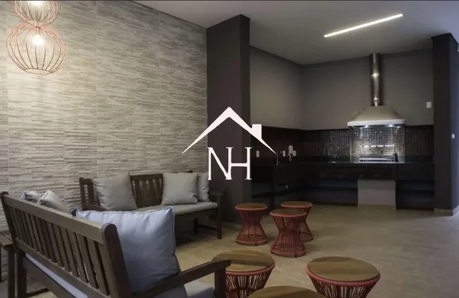Imagem Studio de 44m com varanda envidraçada, ar condicionado, 1 vaga, área de serviço, sauna, salão de festas, piscina, deck, spa, fitness, churrasqueira