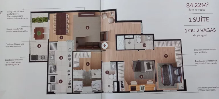 Imagem Apartamento com 3 dormitórios à venda, 84 m² por R$ 980.000,00 - Villa Branca - Jacareí/SP