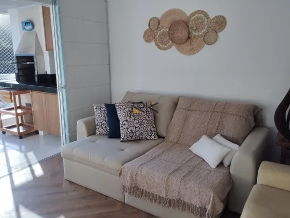 Imagem APARTAMENTO PRAIA DA ENSEADA com 2 dormitórios sendo 1 suíte,1 vaga de garagem,varanda gourmet com churrasqueira