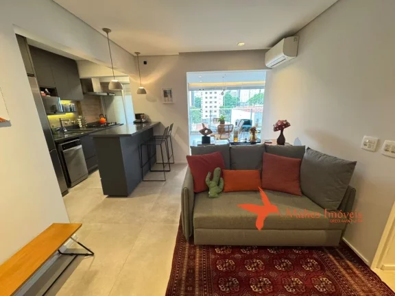 Imagem Aluguel de Apartamento semimobiliado em Pinheiros, São Paulo-SP: 2 Suítes, 1 Sala, 3 Banheiros, 2 Vagas de Garagem, 90m².