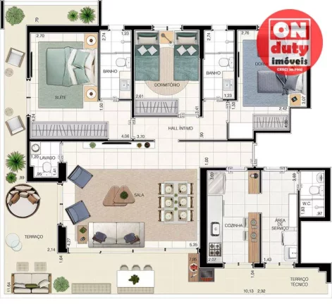 Imagem Apartamento com 3 dormitórios à venda, 138 m² por R$ 2.208.250,00 - José Menino - Santos/SP
