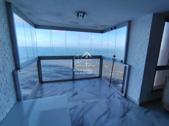 Imagem Apartamento com linda vista para o mar em Guarujá-SP, no Morro do Maluf: 3 quartos, 2 suítes, 2 salas, 3 banheiros, 1 vaga de garagem, 142m².
