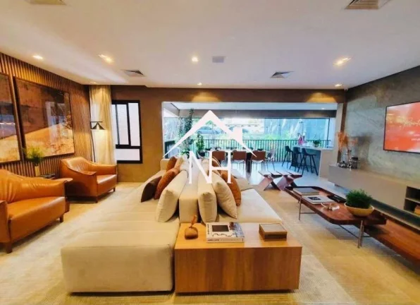 Imagem Apartamento de 147m c/4 dormitórios (2 suítes),2 vagas,terraço gourmet,Academia,Brinquedoteca,Quadra,Piscina Aquecida,churrasqueira,salão de festas