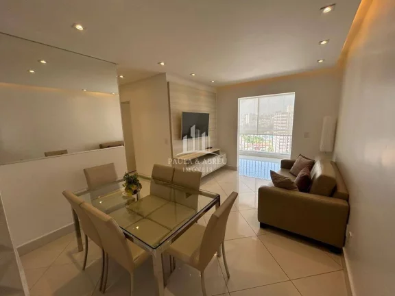 Imagem Apartamento Novo de Alto Padrão. Porteira fechada, 80m², 2 Dormitórios sendo 1 Suíte com Closet e Sacada, 2 Vagas, Totalmente mobiliado no Ruge Ramos, São Bernardo do Campo