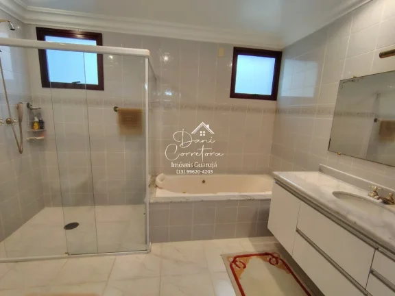 Imagem Apartamento de luxo à venda em Guarujá-SP, no bairro Pitangueiras com lazer: 3 quartos, 3 suítes, 2 salas, 5 banheiros, 2 vagas de garagem, 190m².