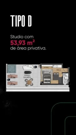 Imagem Apartamento Studio 22 m2 no Alto da XV/Centro em Curitiba.