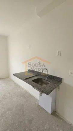 Imagem Apartamento novo de 27 m², entregue no contrapiso, com 1 dormitório, banheiro, cozinha integrada e...