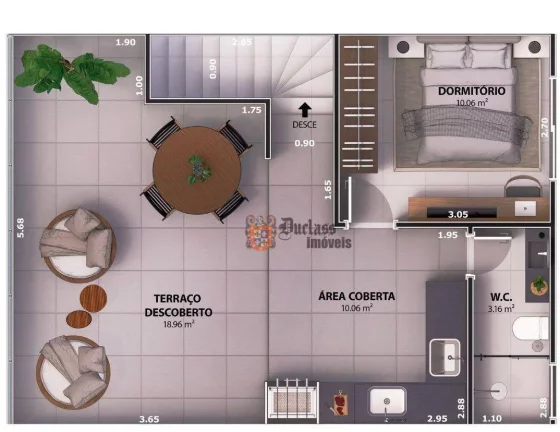 Imagem Sobrado com 3 dormitórios à venda, 78 m² por R$ 470.000,00 - Vila Guilhermina - Praia Grande/SP