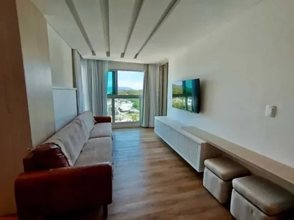 Imagem Apartamento vista mar mobiliado com 2 dormitórios sendo 1 suíte e 1 vaga de garagem na Brava