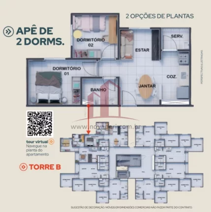 Imagem Apartamento à venda em Franco da Rocha-SP, Chácaras das Colinas, 2 quartos, sala, banheiro, 1 vaga, 42,50m². Venha conferir!