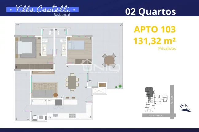 Imagem Apartamento Novo - Suiíte + 01 Dormitório - Ed Villa Castelli - Centro