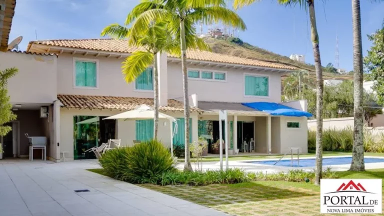 Imagem Casa maravilhosa a venda no Belvedere em Belo Horizonte, construída em área equivalente a 2 lotes, área de lazer com piscina aquecida