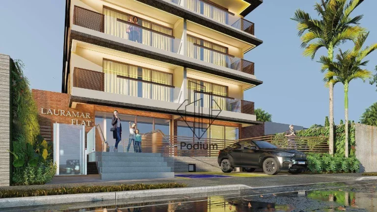 Imagem Flats Térreo com área privativa a beira mar da praia de Cabo Branco - FL0288