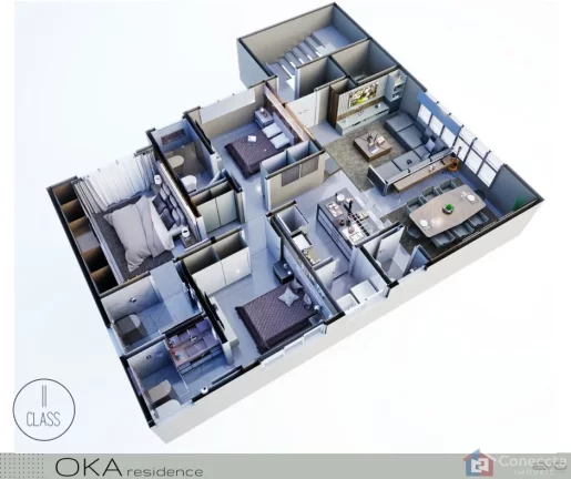 Imagem Título SEO: Apartamento 3 Suítes à Venda no Centro – 108m², 2 Vagas, Novo, R$770 mil