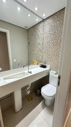 Imagem Apto venda 3 suítes, vista piscina 155m Cond Domo Life Centro SBC SP