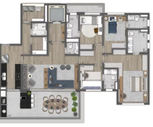 Imagem APARTAMENTO RESIDENCIAL em São Paulo - SP, Brooklin Paulista