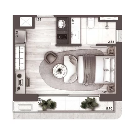 Imagem Apartamento a venda com 2 quartos em Higienópolis São Paulo SP, apartment in São Paulo Brazil, apartamento studio em Higienopolis São Paulo sp