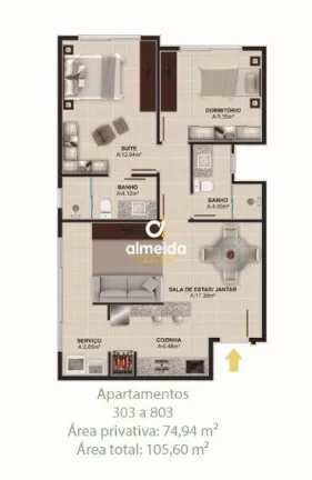 Imagem APARTAMENTO 2 DORMITÓRIOS