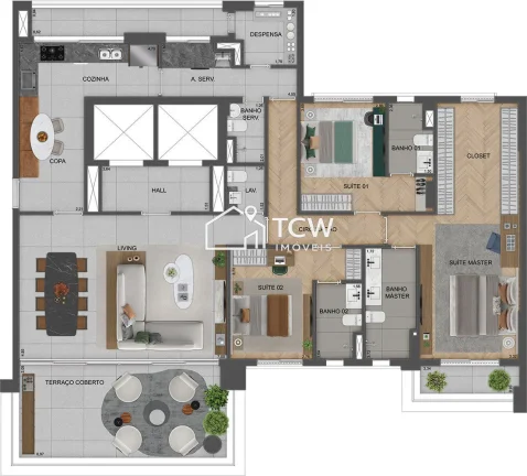 Imagem Apartamento à venda no bairro Moema - São Paulo/SP, Zona Sul