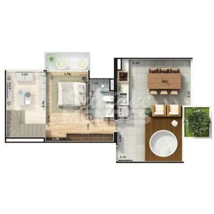 Imagem Moderna e conceitual cobertura duplex garden 94 m² no bairro Campolim