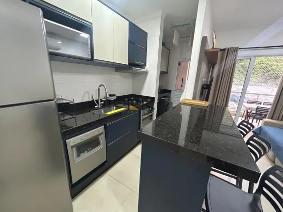Imagem APARTAMENTO PRAIA GRANDE com 2 dormitórios sendo 1 suíte,1 vaga de garagem,varanda gourmet com churrasqueira,sala 2 ambientes