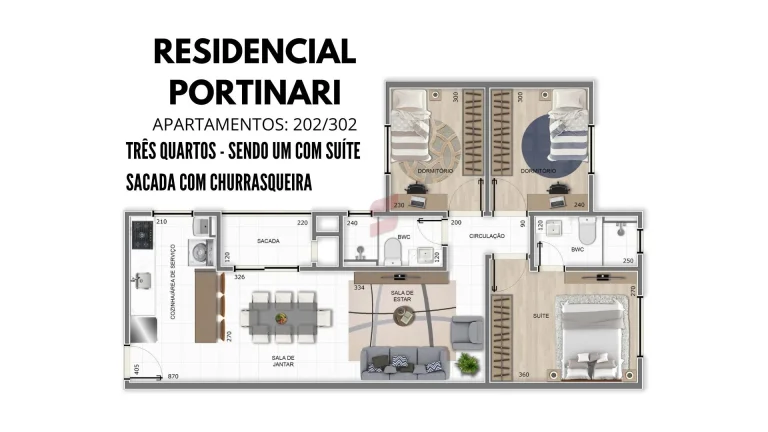 Imagem APARTAMENTO com 3 dormitórios à venda por R$ 370.000,00 no bairro Estância Pinhais - PINHAIS / PR