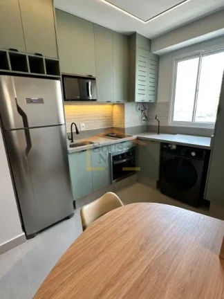 Imagem Apartamento, 39m², 1 dormitório, banheiro, sala 2 ambientes, totalmente mobiliado, armários plane...