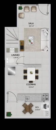 Imagem CASA COM 54.55 m² - BOQUEIRAO - PRAIA GRANDE SP