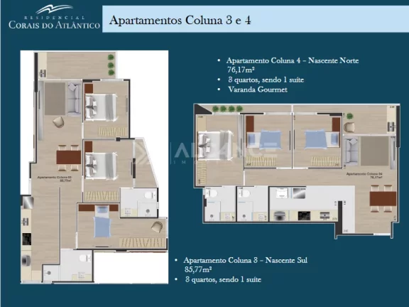 Imagem Apto - 3 Quartos - 1 Suíte - 85,77 m² - Intermares, Cabedelo/PB