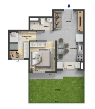 Imagem APARTAMENTO RESIDENCIAL em Rio de Janeiro - RJ, Taquara