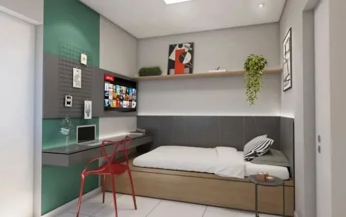 Imagem Studio à venda, no Collegiate One São João Del Rei, em São João Del Rei, Centro, com 1 quarto, 15m2